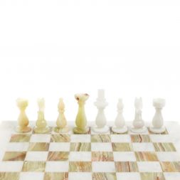 Шахматы из оникса &amp;quot;Стандарт&amp;quot; доска 30х30 см люкс оникс мрамор