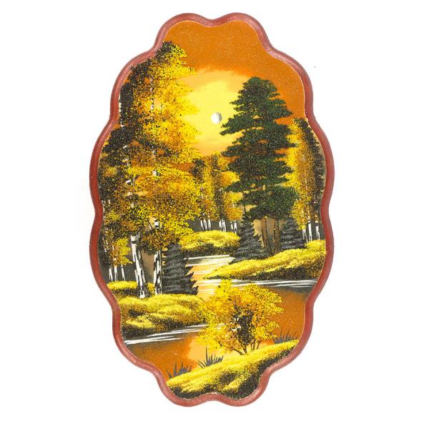 Панно с рисунком из камня &amp;quot;Осенняя ночь&amp;quot; 45х29 см 119594