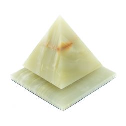 Пирамида вращающая из оникса 9,5х9,5х9,5 см