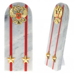 Сувенир погон &amp;quot;Подполковник МВД&amp;quot; камень мрамор