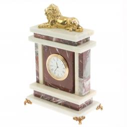 Часы &amp;quot;Лев&amp;quot; из мрамора и креноида