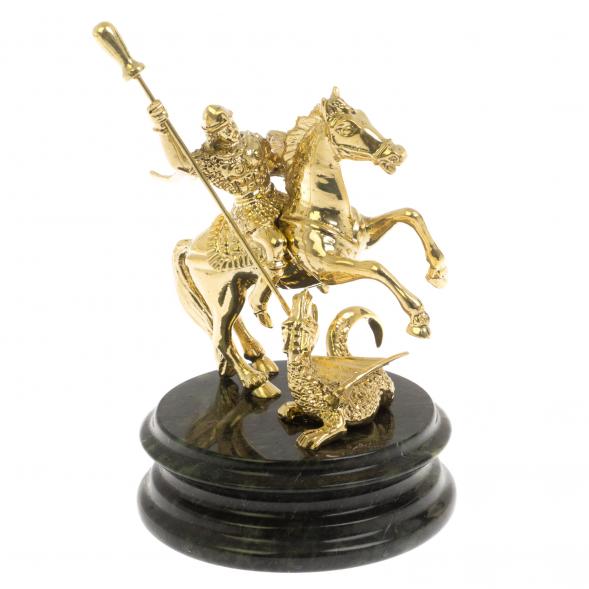 Статуэтка &amp;quot;Георгий Победоносец&amp;quot; на шабровском змеевике 129915