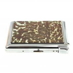 Портсигар на 20 сигарет с зажигалкой камень благородный офит