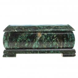 Шкатулка с иллюстрацией &amp;quot;Лось с волками&amp;quot; камень змеевик 17,5х9,5х7,5 см