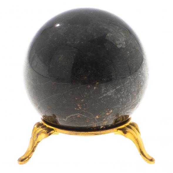 Шар из родонита черный 5,5 см 124741