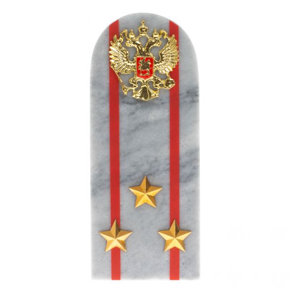Сувенир погон &amp;quot;Полковник МВД&amp;quot; камень мрамор 129020