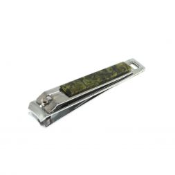 Кусачки для ногтей с камнем змеевик