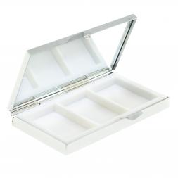 Таблетница на 3 отделения камень мусковит цвет серебро