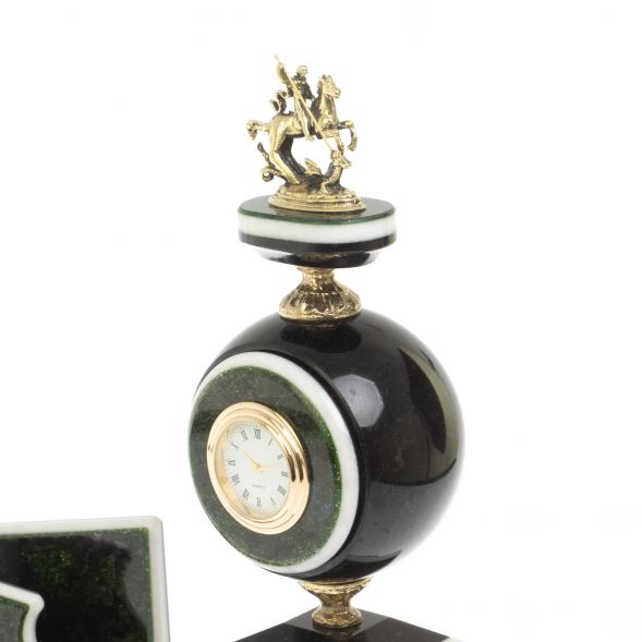 Набор с визитницей &amp;quot;Георгий Победоносец&amp;quot; змеевик 127247