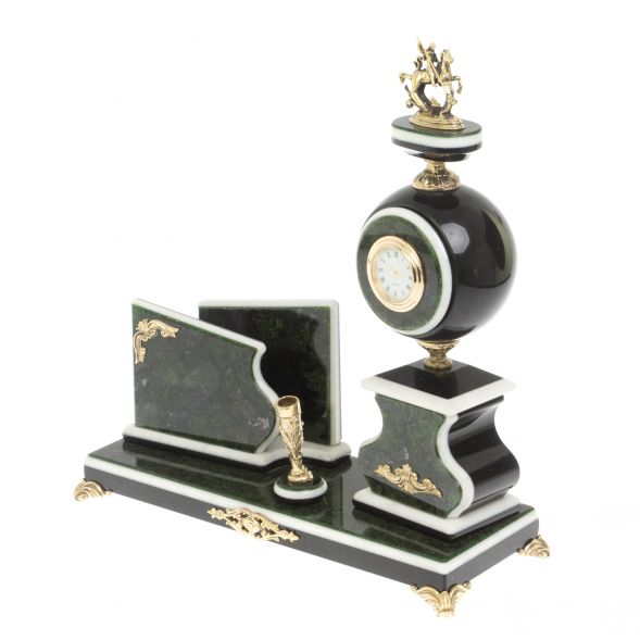 Набор с визитницей &amp;quot;Георгий Победоносец&amp;quot; змеевик 127247