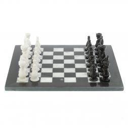 Шахматы из мрамора "Классические" люкс доска 30х30 см