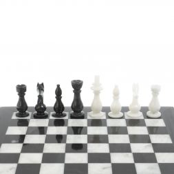 Шахматы из мрамора "Классические" люкс доска 30х30 см