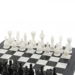 Шахматы из мрамора "Классические" люкс доска 30х30 см