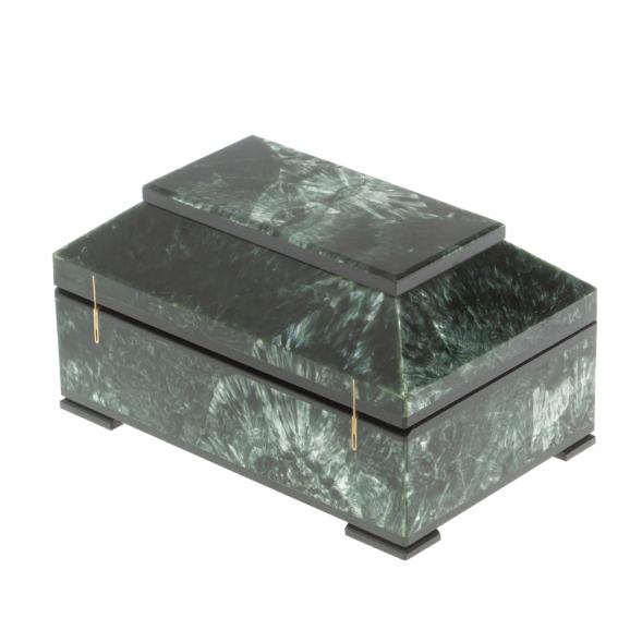 Ларец камень серафинит 12,5х8х6,5 см 127487