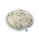 Зеркало карманное круглое из камня амазонит дымчатый кварц цвет серебро 127805