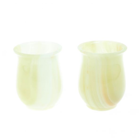 Набор стаканов 2 шт из оникса в футляре 7,5х7,5х9,5 см (3х4) 128029