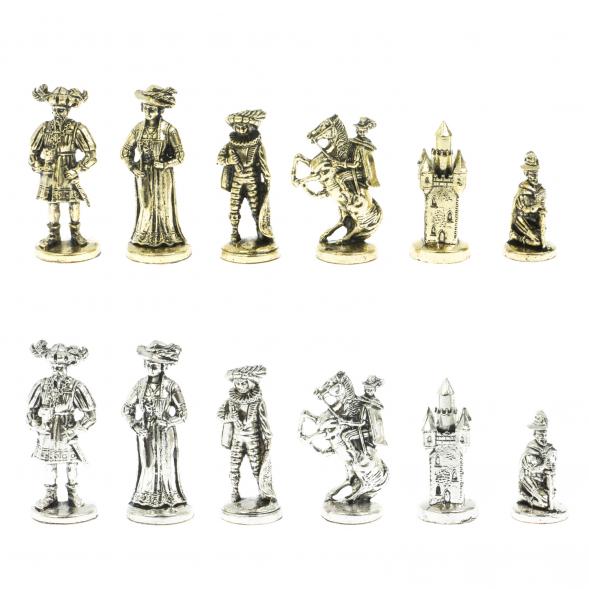 Шахматы настольные из камня &amp;quot;Средневековье&amp;quot; 44х44 см мрамор лемезит 119427