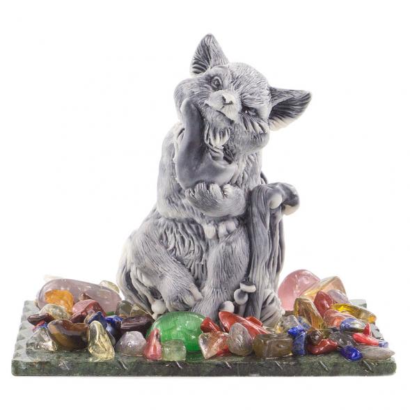 Сувенир из мрамолита &amp;quot;Лиса с трубкой&amp;quot; 120599