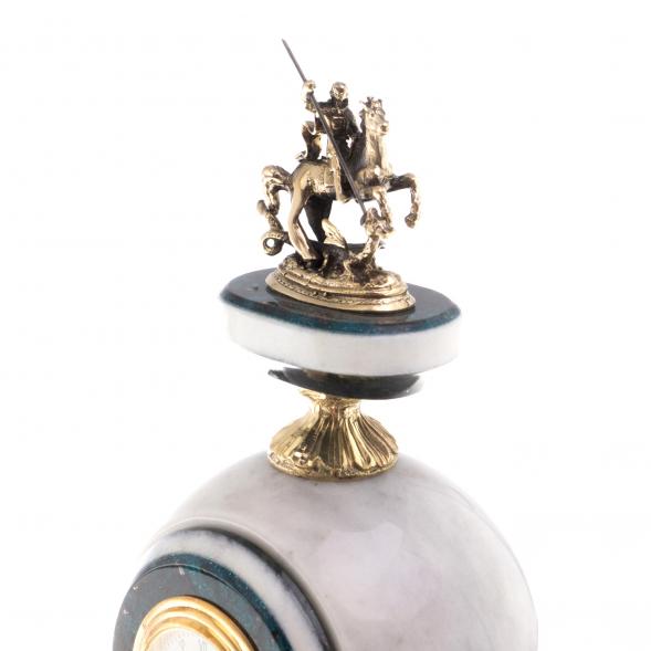 Письменный прибор &amp;quot;Георгий Победоносец&amp;quot; мрамор, лабрадорит 124528