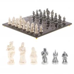Шахматы &amp;quot;Средневековье&amp;quot; доска 40х40 см с гравировкой