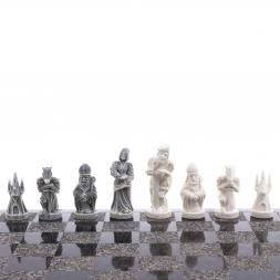 Шахматы &amp;quot;Средневековье&amp;quot; доска 40х40 см с гравировкой