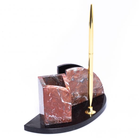 Визитница с карандашницей из креноида и долерита 124821