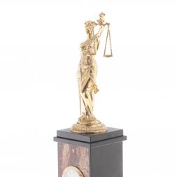 Настольные часы &amp;quot;Фемида&amp;quot; камень яшма бронза