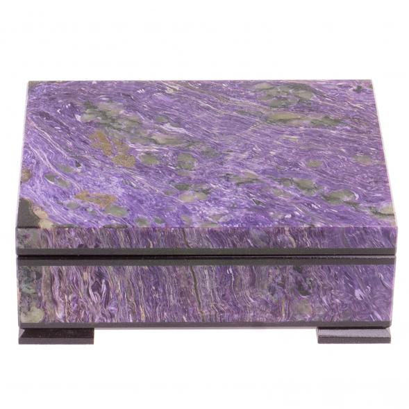 Шкатулка из чароита 12х10х4,5 см 126245