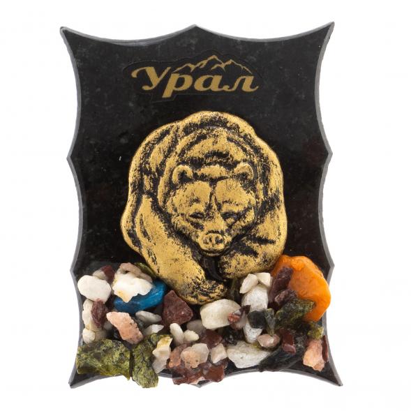 Магнит &amp;quot;Медведь&amp;quot; змеевик 118016