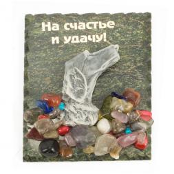 Магнит "Собака борзая"  змеевик мрамолит