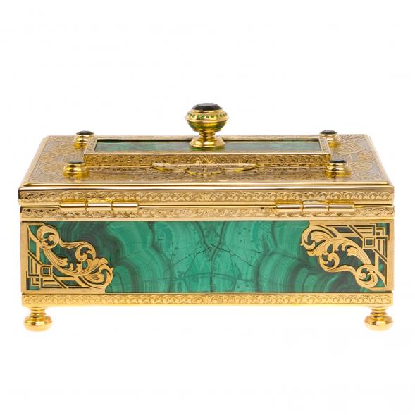 Малахитовая шкатулка &amp;quot;Загадка&amp;quot; Златоуст 125261