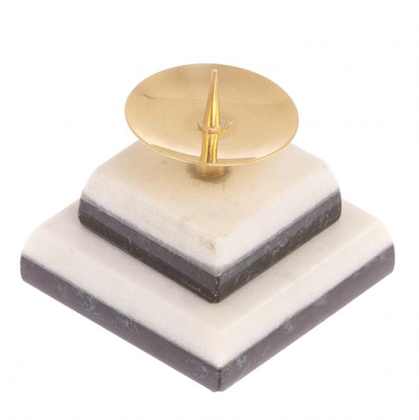 Подсвечник из мрамора 4,5х4,5х4,5 см 126031
