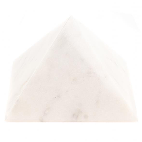 Пирамида из белого мрамора 9х9х6 см 126398
