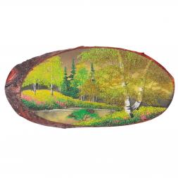 Панно на спиле дерева "Осень" горизонтальное 30-35 см