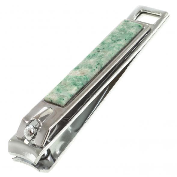 Кусачки для ногтей с камнем лиственит 123861