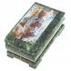 Шкатулка с иллюстрацией &amp;quot;Стая волков&amp;quot; камень змеевик 17,5х9,5х7,5 см 124037