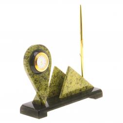 Мини-набор с часами &amp;quot;Капля&amp;quot; из змеевика