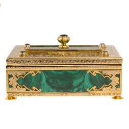 Малахитовая шкатулка "Гармония" Златоуст