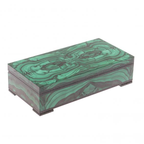 Шкатулка Купюрница из малахита 18х9х5 см 126557