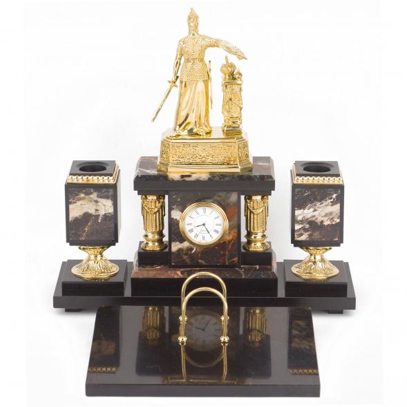 Письменный прибор &amp;quot;Россия&amp;quot; из бронзы и камня 117835