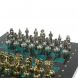 Шахматы подарочные &amp;quot;Рыцари&amp;quot; из змеевика доска 28х28 см 127729