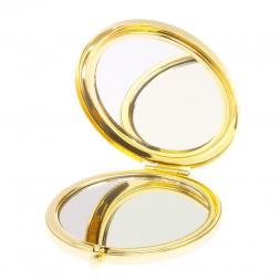 Зеркальце из афганского лазурита круглое цвет золото