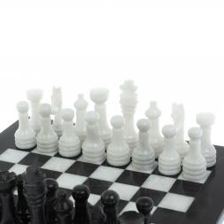 Каменные шахматы &amp;quot;Узоры&amp;quot; мрамор доска 25х25 см