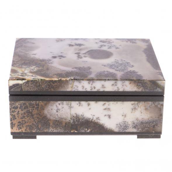 Каменная шкатулка из агата 10,5х7х4,5 см 122267