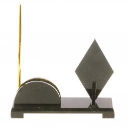 Мини-набор с часами &amp;quot;Ромб&amp;quot; камень змеевик