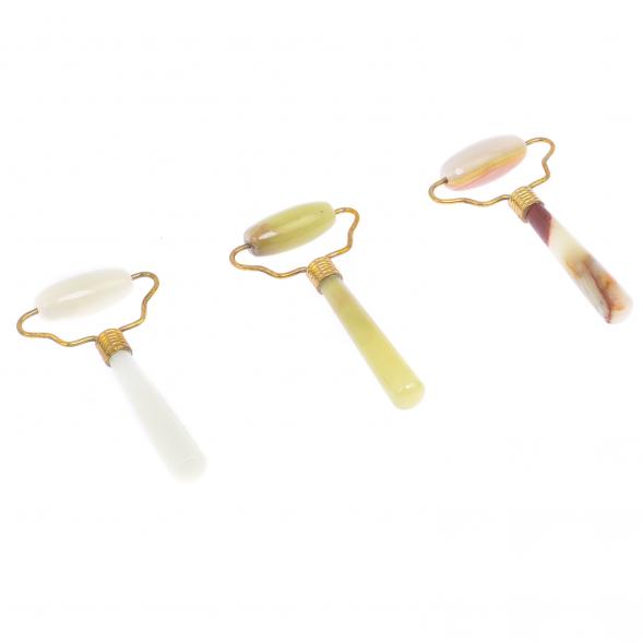 Массажер роликовый из оникса средний 11,5х6х1,5 см 125649