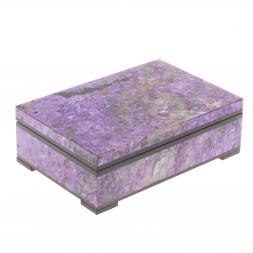 Шкатулка из чароита &amp;quot;Классическая&amp;quot; 14х9,5х4,5 см