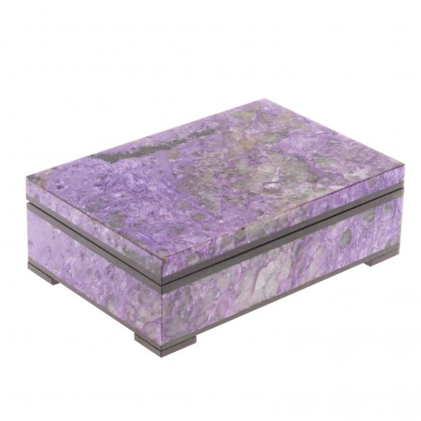 Шкатулка из чароита &amp;quot;Классическая&amp;quot; 14х9,5х4,5 см 126558