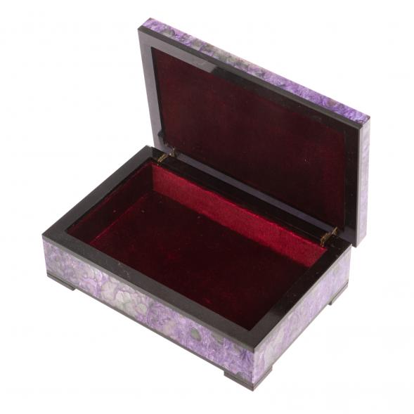 Шкатулка из чароита &amp;quot;Классическая&amp;quot; 14х9,5х4,5 см 126558