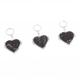 Складное зеркало брелок из мусковита Сердце